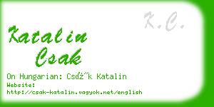 katalin csak business card